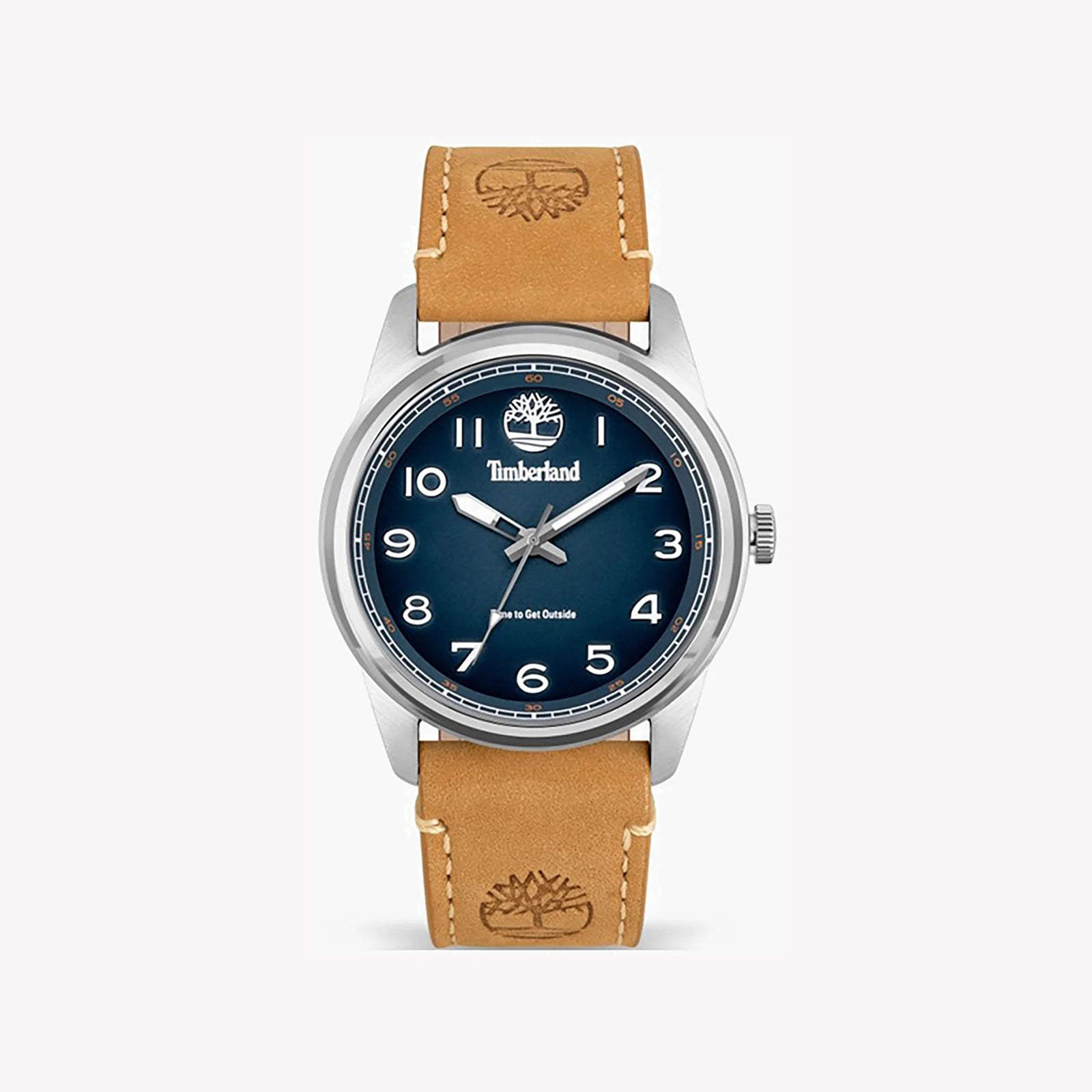 Timberland Men's Silver & Beige Leather Watch, Blue Dial | Tdwga2152102 by i-watch