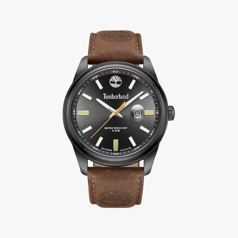 Timberland Men's Black Steel, Brown Leather | Tdwgb0010801 by i-watch