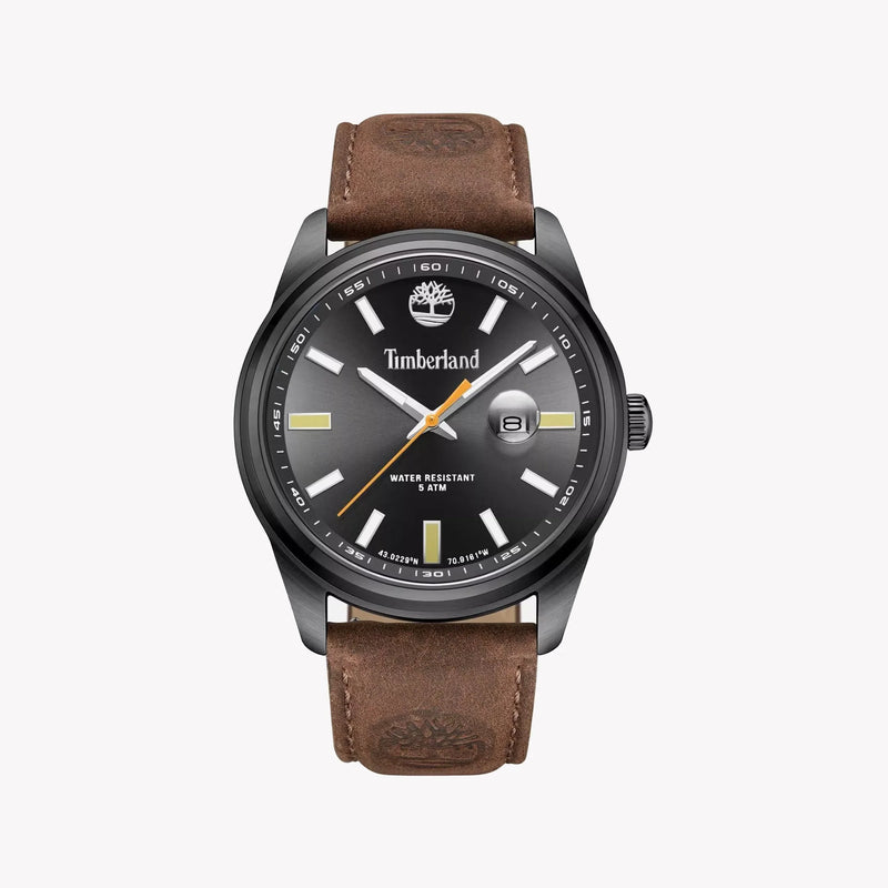 Timberland Men's Black Steel, Brown Leather | Tdwgb0010801 by i-watch