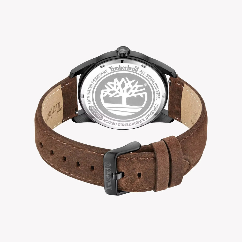 Timberland Men's Black Steel, Brown Leather | Tdwgb0010801 by i-watch