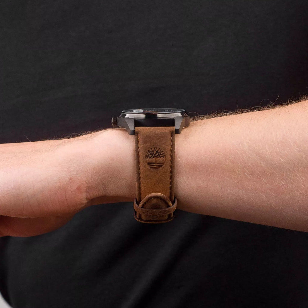 Timberland Men's Black Steel, Brown Leather | Tdwgb0010801