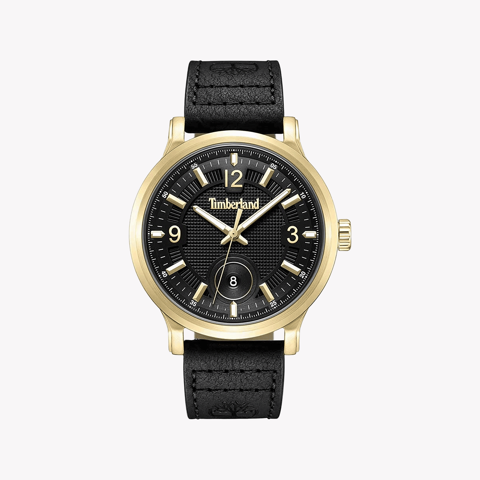 Timberland Men's Black Leather & Gold Watch | Model: Tdwgb0055902 by i-watch