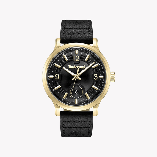 Timberland Men's Black Leather & Gold Watch | Model: Tdwgb0055902 by i-watch