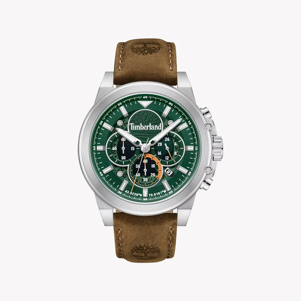 Timberland Men's Stainless Steel, Brown/Green | Tdwgb0056001 by i-watch