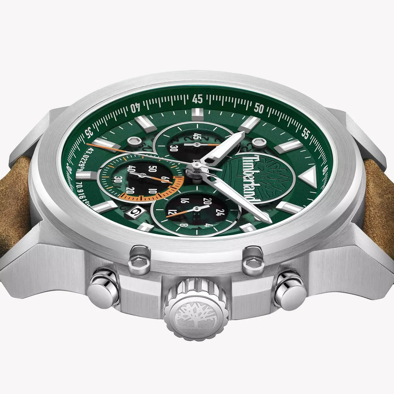 Timberland Men's Stainless Steel, Brown/Green | Tdwgb0056001 by i-watch