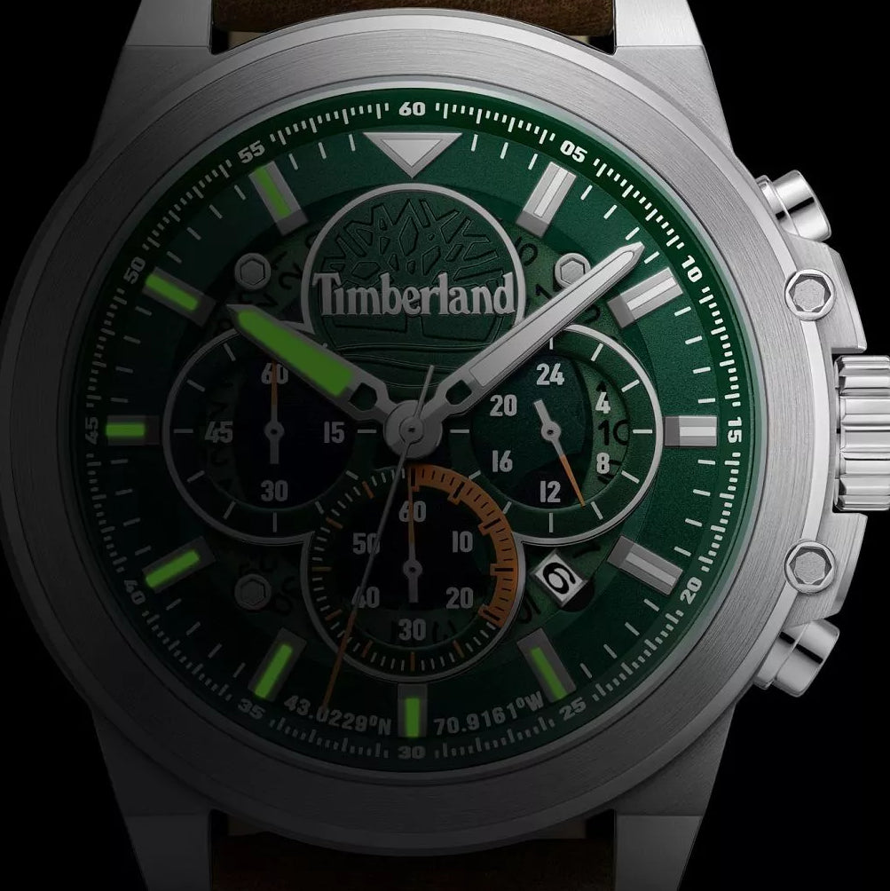 Timberland Men's Stainless Steel, Brown/Green | Tdwgb0056001