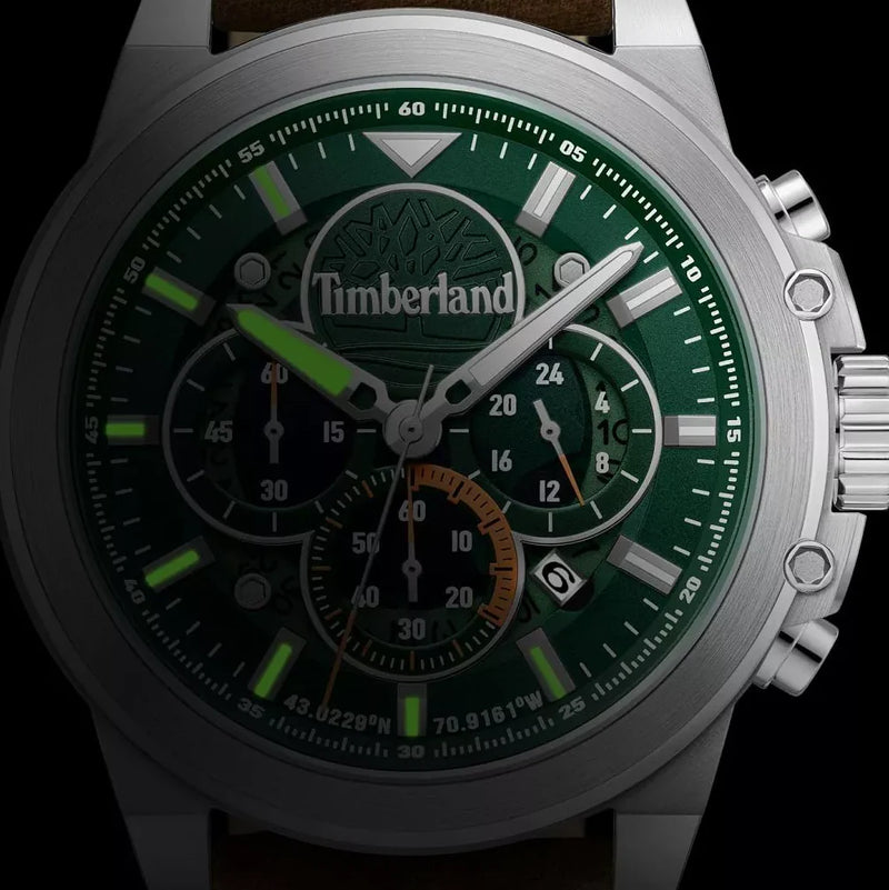 Timberland Men's Stainless Steel, Brown/Green | Tdwgb0056001 by i-watch