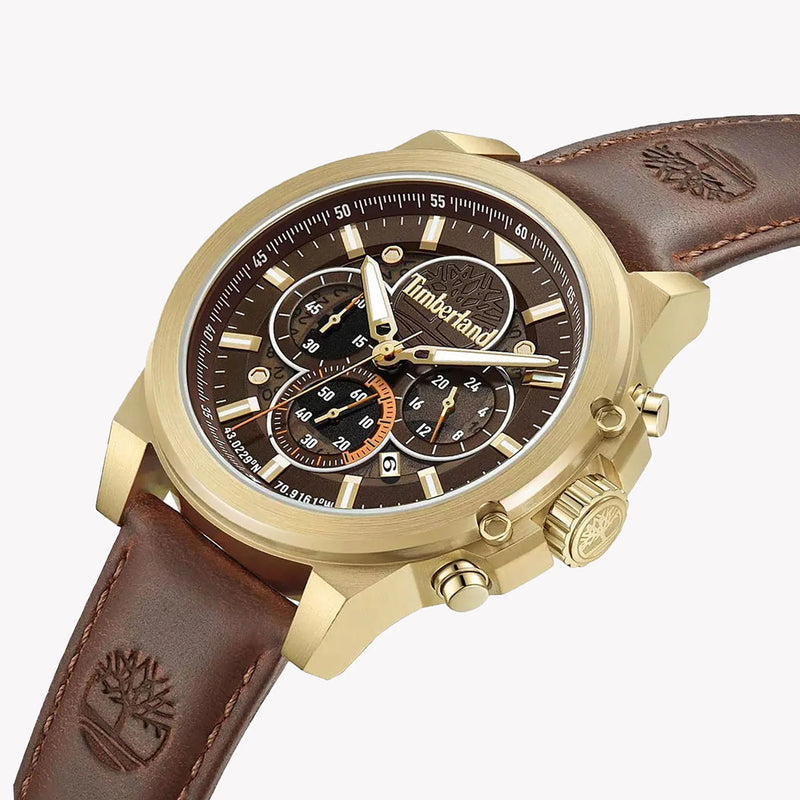 Timberland Men's Gold Leather Multicolor Watch Tdwgb0056002 by i-watch