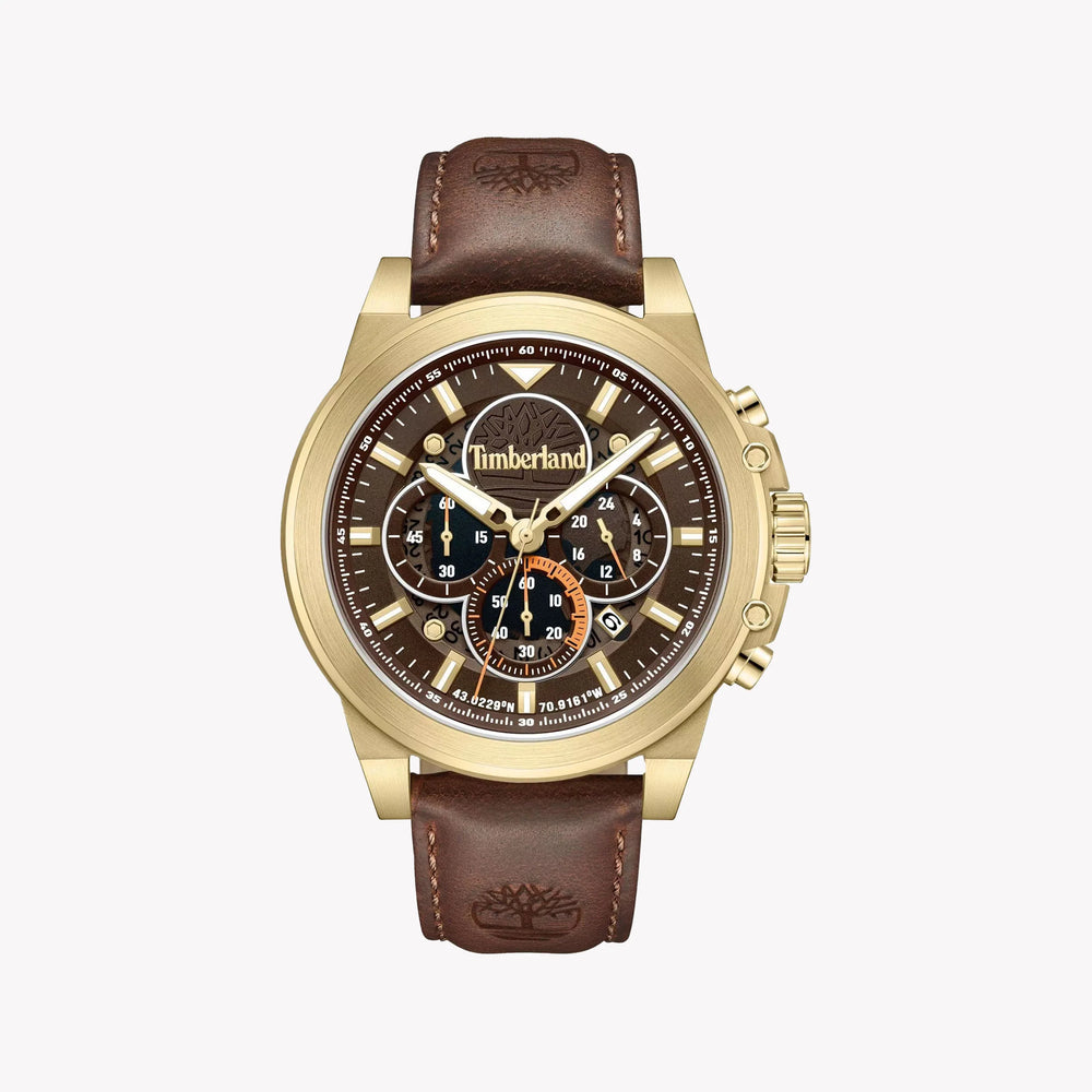 Timberland Men's Gold Leather Multicolor Watch Tdwgb0056002 by i-watch
