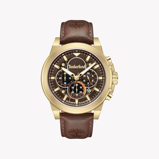 Timberland Men's Gold Leather Multicolor Watch Tdwgb0056002