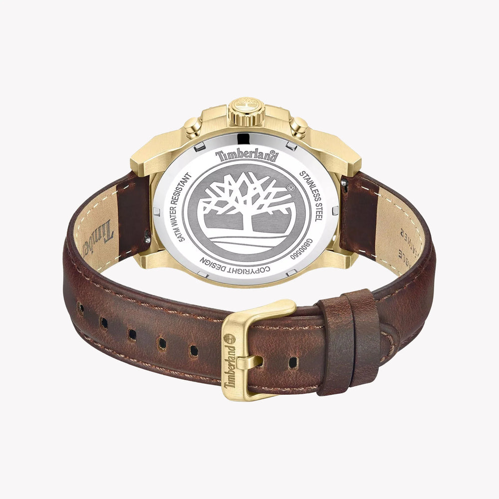 Timberland Men's Gold Leather Multicolor Watch Tdwgb0056002 by i-watch