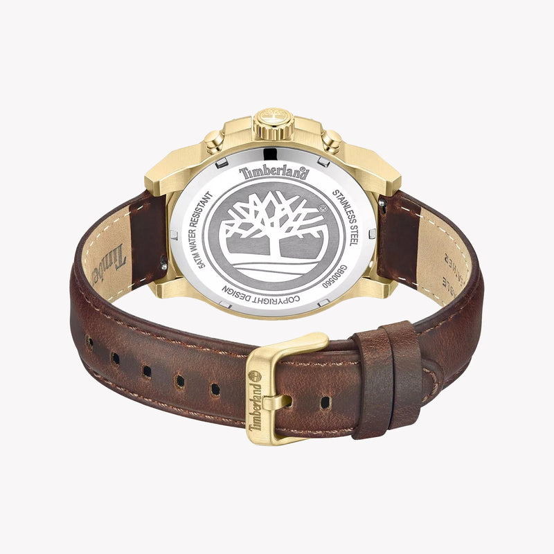 Timberland Men's Gold Leather Multicolor Watch Tdwgb0056002 by i-watch