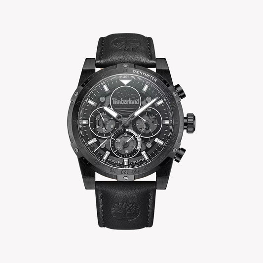 Timberland Men's Black Leather & Stainless Steel Watch | Tdwgf0009402