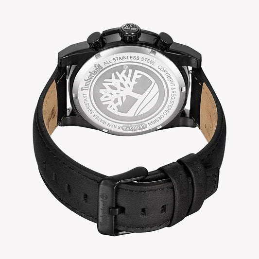 Timberland Men's Black Leather & Stainless Steel Watch | Tdwgf0009402