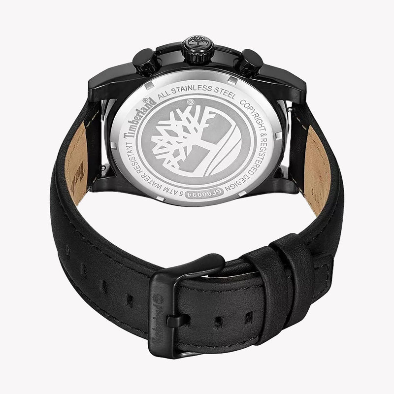 Timberland Men's Black Leather & Stainless Steel Watch | Tdwgf0009402 by i-watch