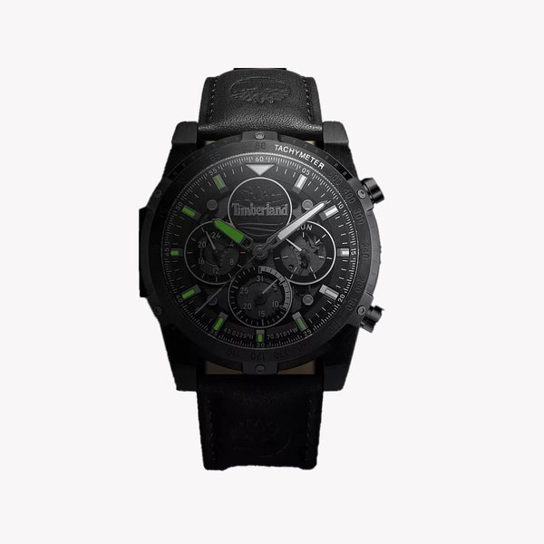 Timberland Men's Black Leather & Stainless Steel Watch | Tdwgf0009402 by i-watch