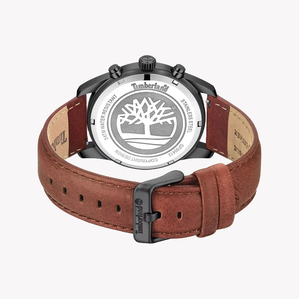 Timberland Men's Brown Leather & Black Stainless Steel Watch | Tdwgf0041204 by i-watch
