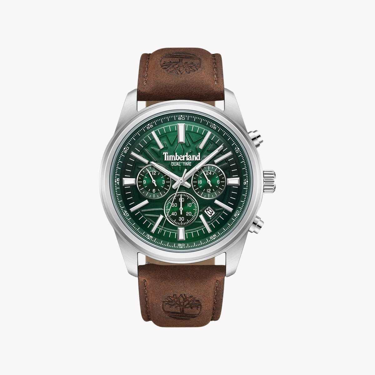 Timberland Men's Stainless/Brown, Green Dial | Tdwgf0041206