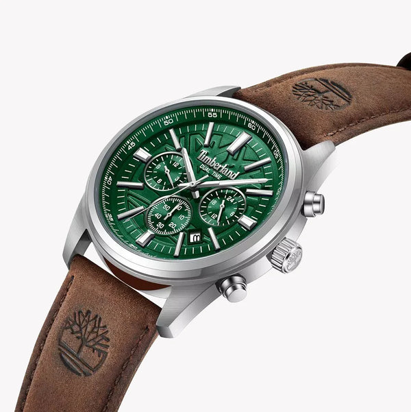 Timberland Men's Stainless/Brown, Green Dial | Tdwgf0041206 by i-watch