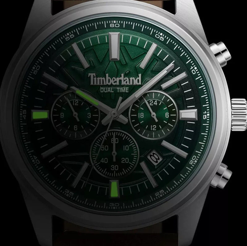 Timberland Men's Stainless/Brown, Green Dial | Tdwgf0041206 by i-watch