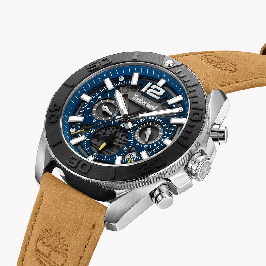 Timberland Men's Silver/Leather Watch | Tdwgf0041701