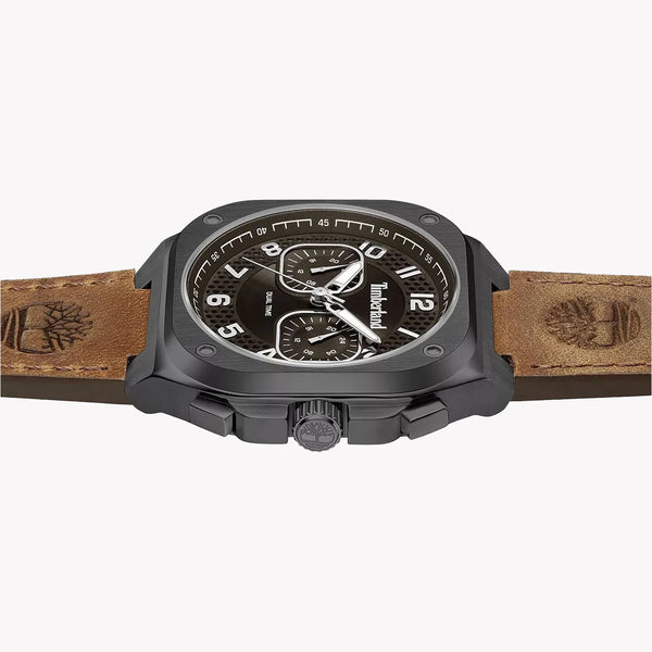 Timberland Men's Brown Leather & Black Stainless Steel Watch | Tdwgf0055001 by i-watch