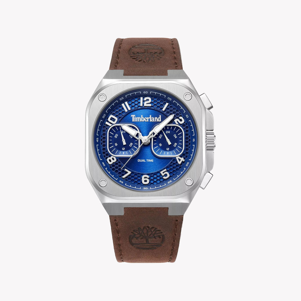 Timberland Men's Leather & Stainless Steel Blue Dial Watch | Tdwgf0055003