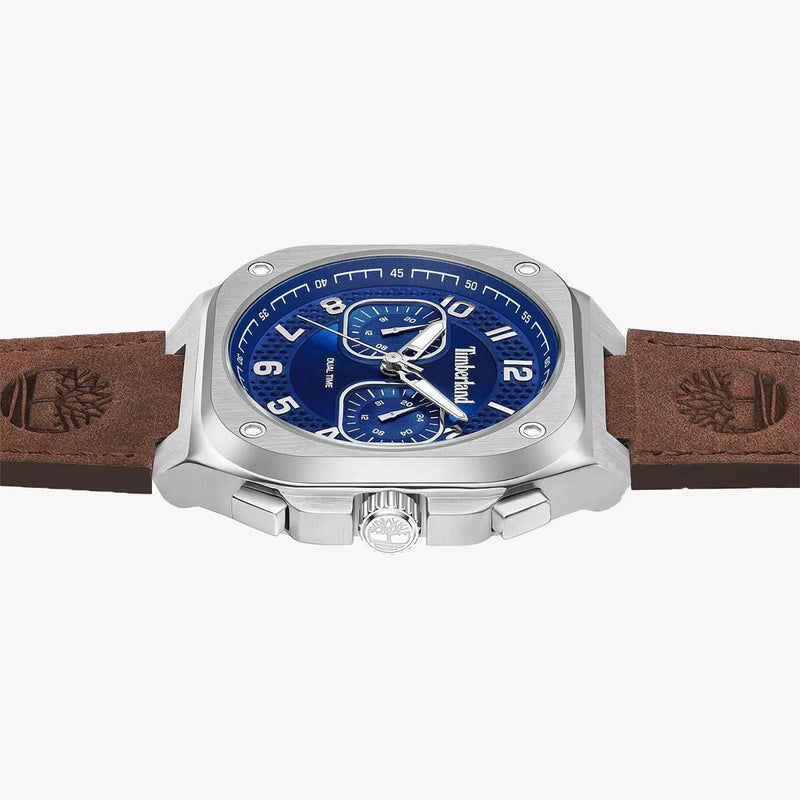 Timberland Men's Leather & Stainless Steel Blue Dial Watch | Tdwgf0055003 by i-watch