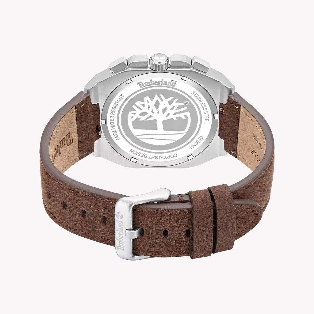 Timberland Men's Leather & Stainless Steel Blue Dial Watch | Tdwgf0055003