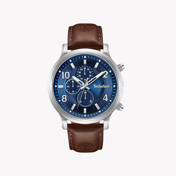 Timberland Men's Brown Leather & Silver Stainless Steel Watch | TDWGF0055702 by i-watch