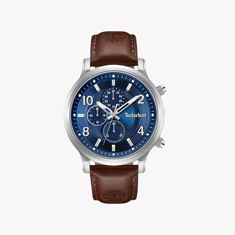 Timberland Men's Brown Leather & Silver Stainless Steel Watch | TDWGF0055702 by i-watch