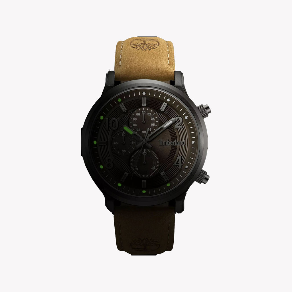 Timberland Men's Brown Leather & Stainless Steel Watch | Tdwgf0055703