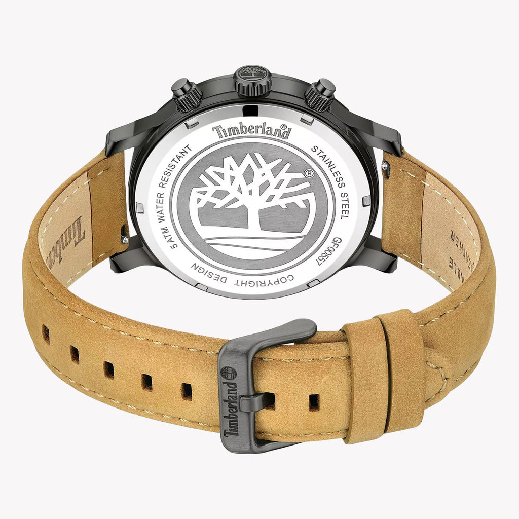 Timberland Men's Brown Leather & Stainless Steel Watch | Tdwgf0055703
