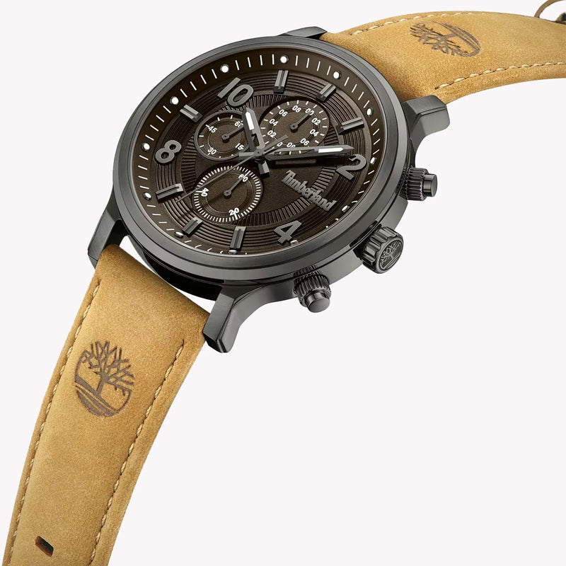 Timberland Men's Brown Leather & Stainless Steel Watch | Tdwgf0055703 by i-watch