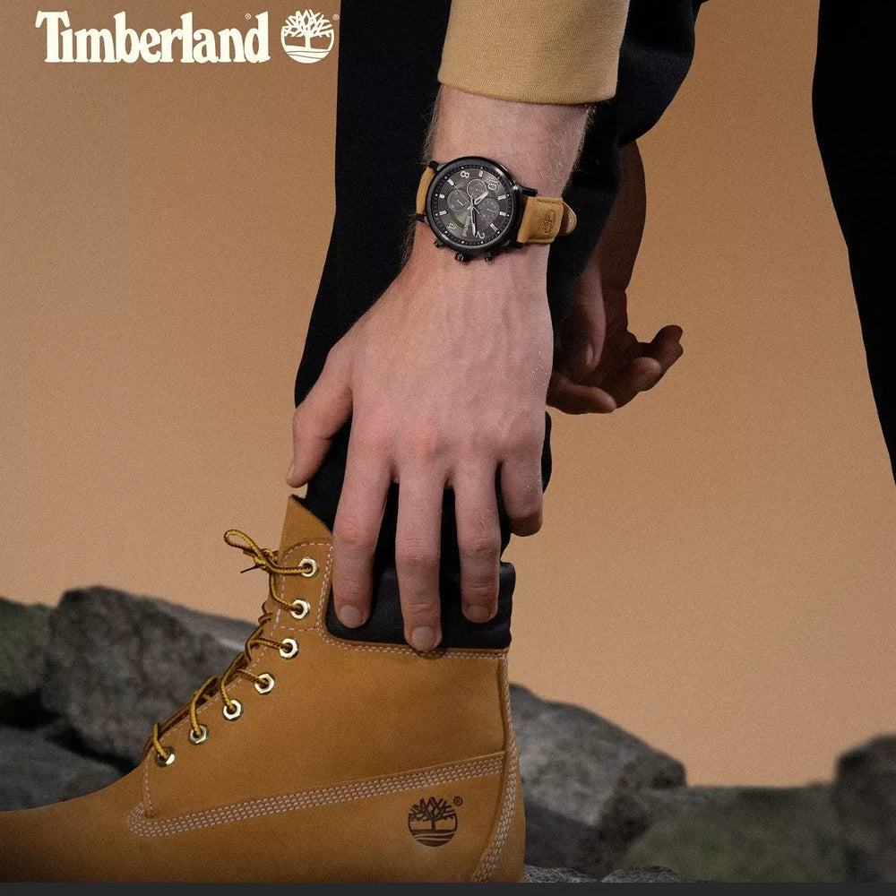 Timberland Men's Brown Leather & Stainless Steel Watch | Tdwgf0055703 by i-watch