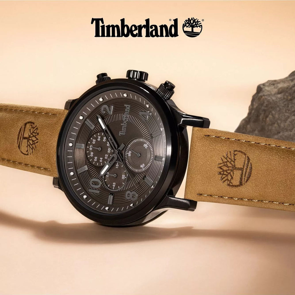 Timberland Men's Brown Leather & Stainless Steel Watch | Tdwgf0055703