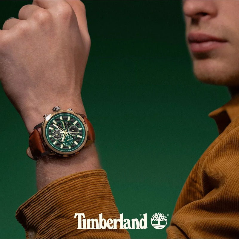 Timberland Men's Stainless Steel Brown Leather Watch | TDWGF0056102 by i-watch