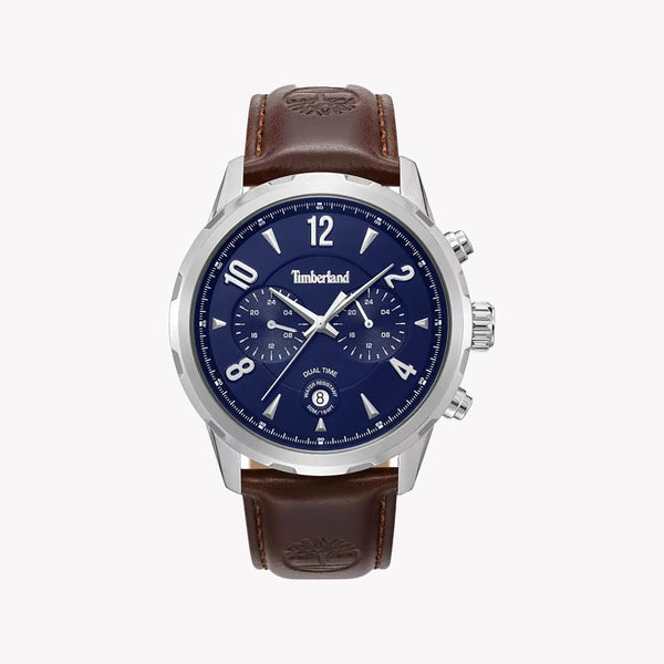 TIMBERLAND Men's Brown Leather & Silver Stainless Steel Watch | TDWGF0082903 by i-watch