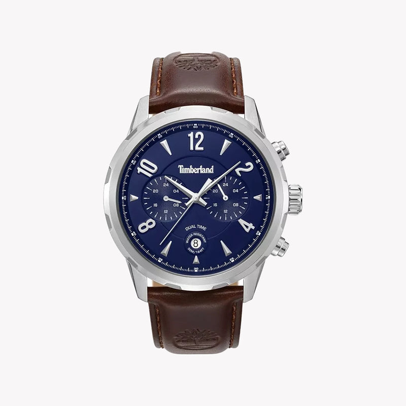 TIMBERLAND Men's Brown Leather & Silver Stainless Steel Watch | TDWGF0082903 by i-watch