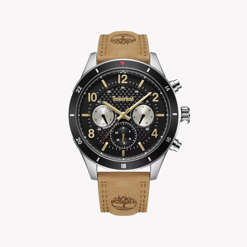 Timberland Men's Brown Leather Adventure Watch, Stainless Steel | Tdwgf2201002 by i-watch