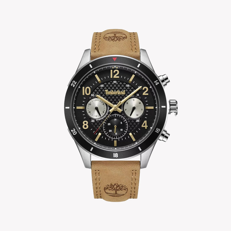 Timberland Men's Brown Leather Adventure Watch, Stainless Steel | Tdwgf2201002 by i-watch