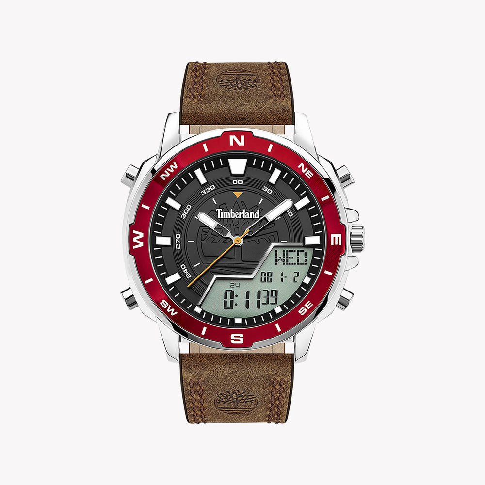 Timberland Men's Brown Leather & Stainless Steel Watch | Tdwjd2004502 by i-watch