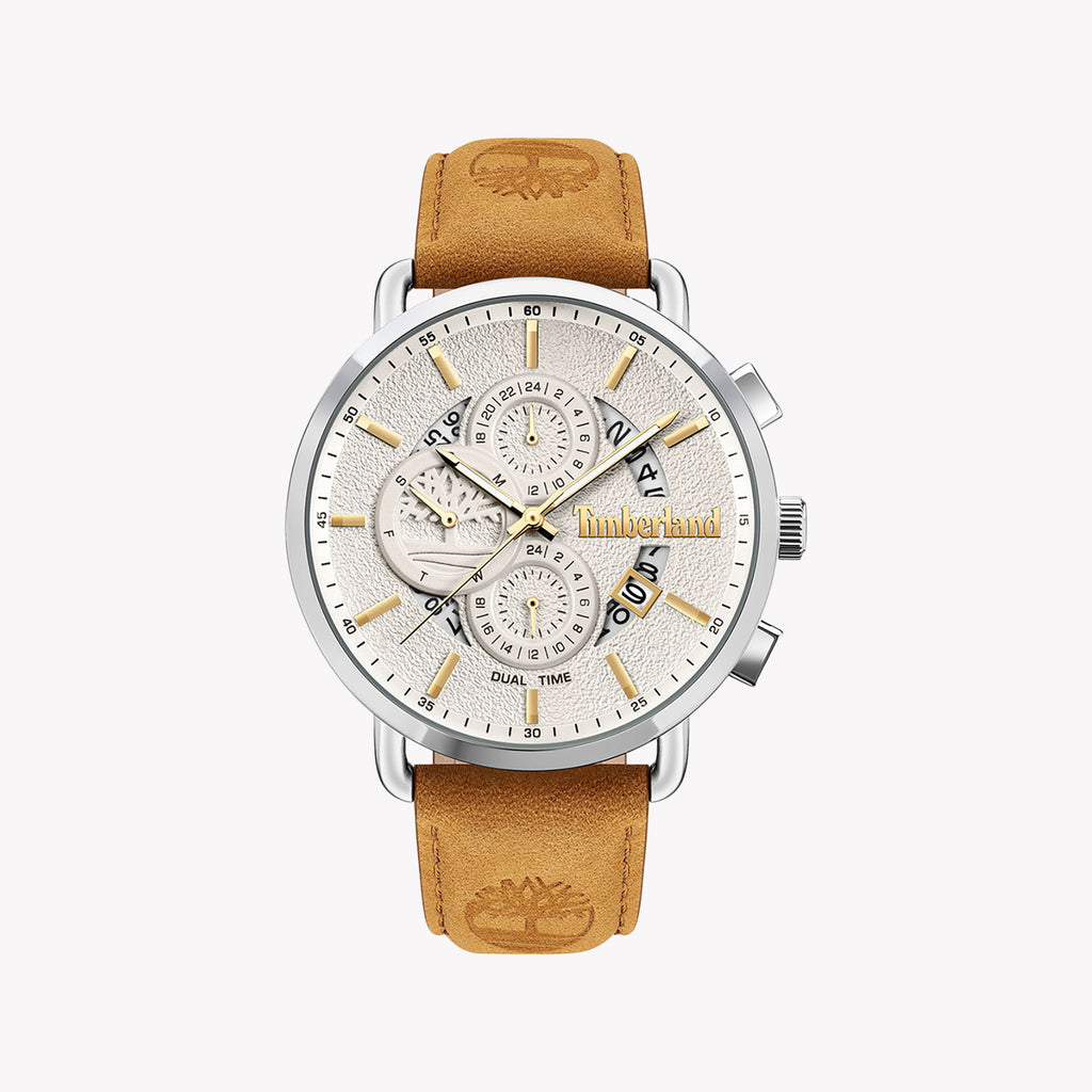 Timberland Men's Brown Leather & Stainless Steel Watch | Tdwjf2001201