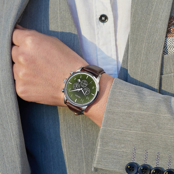 Trnda Men's Stainless Steel Watch, Seaweed Green Dial | Trn-43mm by i-watch