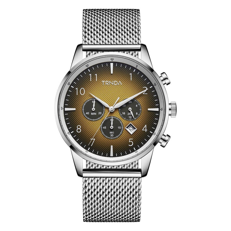 Trnda Men's Stainless Steel Watch, Gradient Cedar Brown Dial | Trnda43mm by i-watch