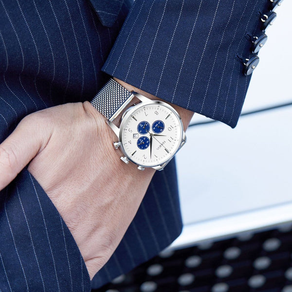 Trnda Men's Stainless Steel Watch, Silver Dial | Trn-Ss43m by i-watch