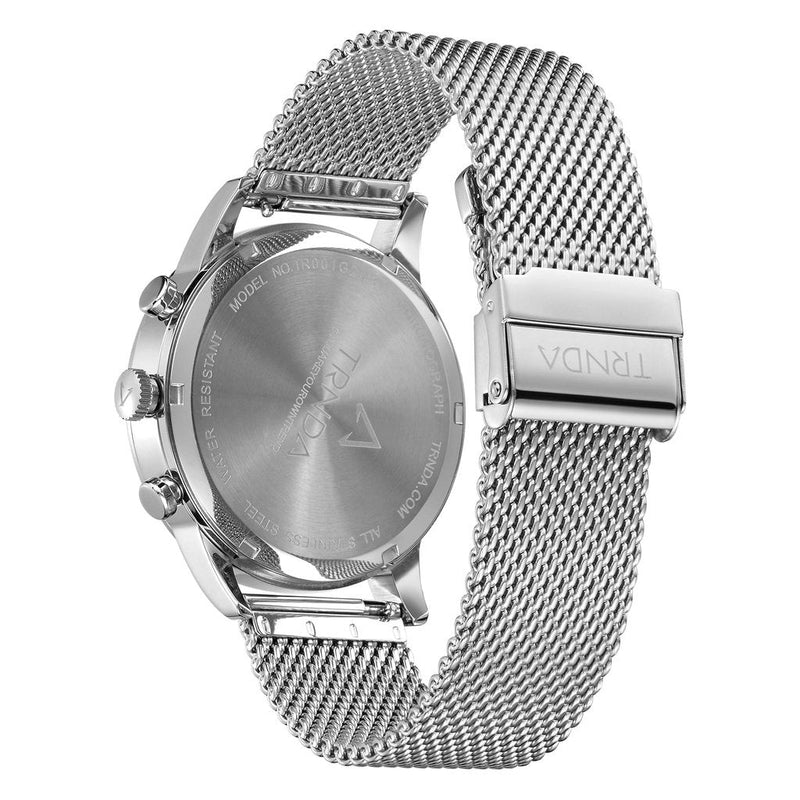 Trnda Men's Stainless Steel Watch, Silver Dial | Trn-Ss43m by i-watch