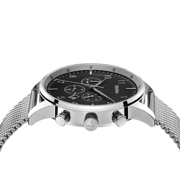 Trnda Men's Stainless Steel Watch, Charcoal Black Dial | Trn-Ss43 by i-watch