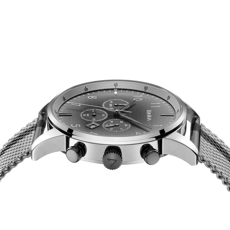 Trnda Men's Stainless Steel Watch, Silver Mesh Band | Trn12345 by i-watch