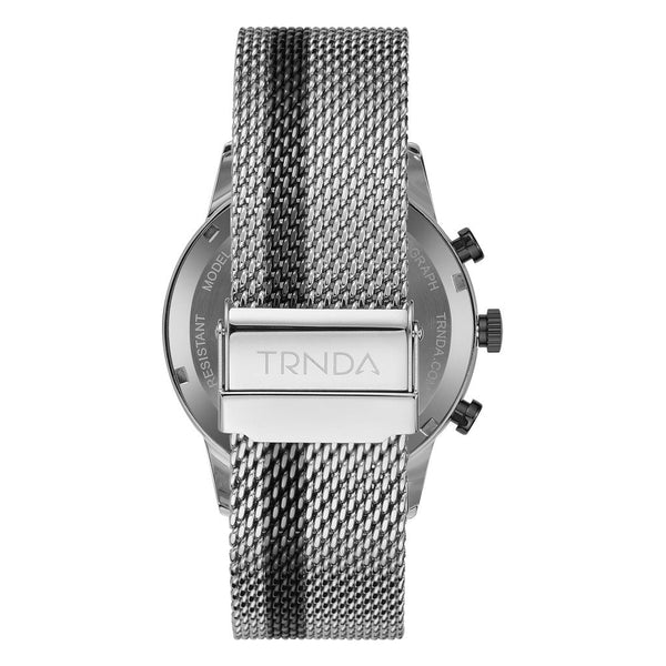 Trnda Men's Stainless Steel Watch, Silver Mesh Band | Trn12345 by i-watch